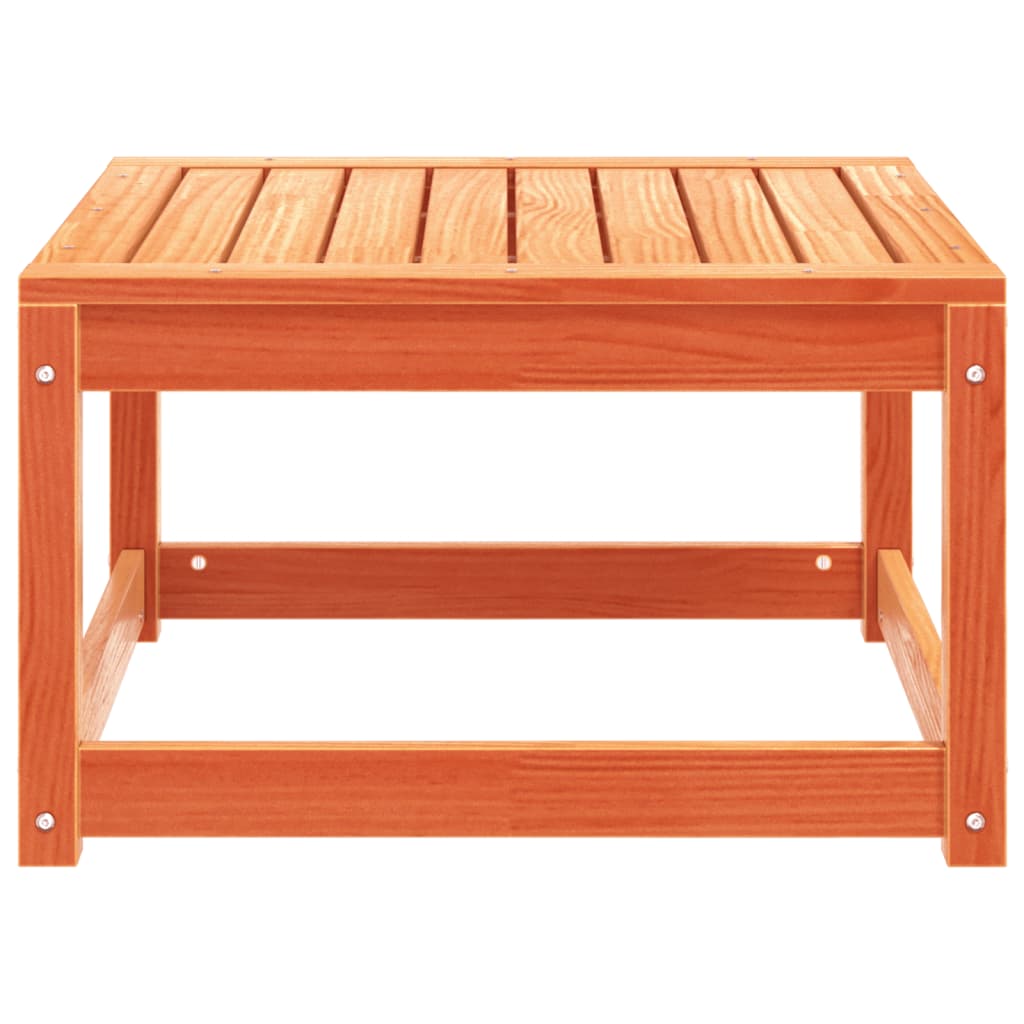 Garden Footstool | Wax Brown | Solid Pine Wood | Medium | Modular