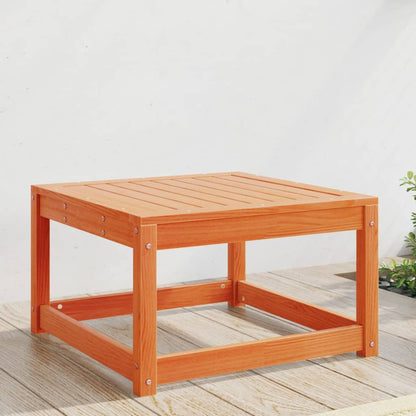 Garden Footstool | Wax Brown | Solid Pine Wood | Medium | Modular