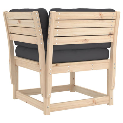 Garden Sofa | Anthracite | Solid pine wood | Single | Modular