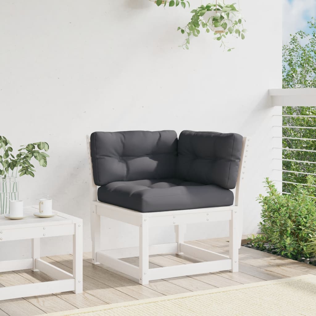 Garden Sofa | White | Solid pine wood, Polyester | Standard | Modular