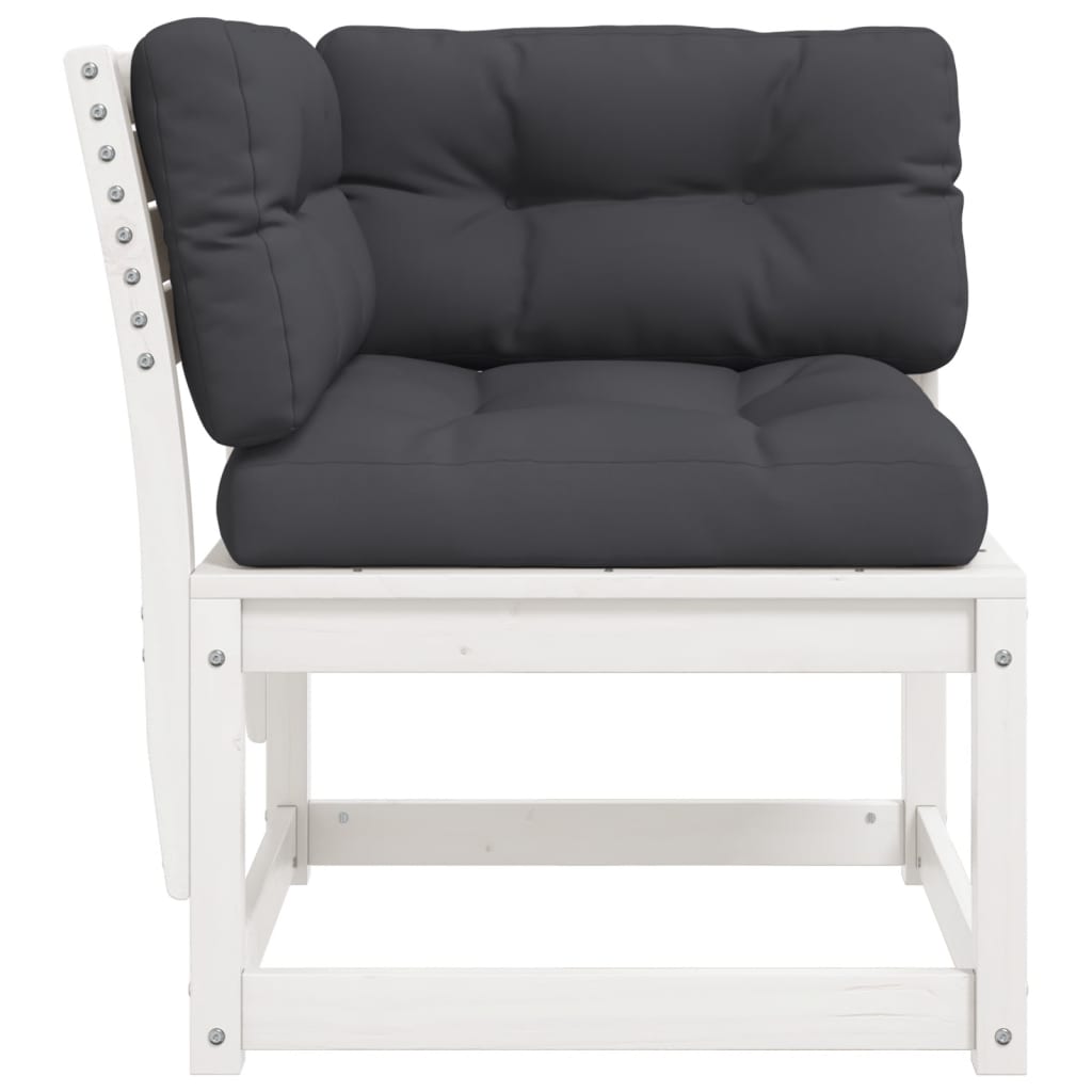 Garden Sofa | White | Solid pine wood, Polyester | Standard | Modular