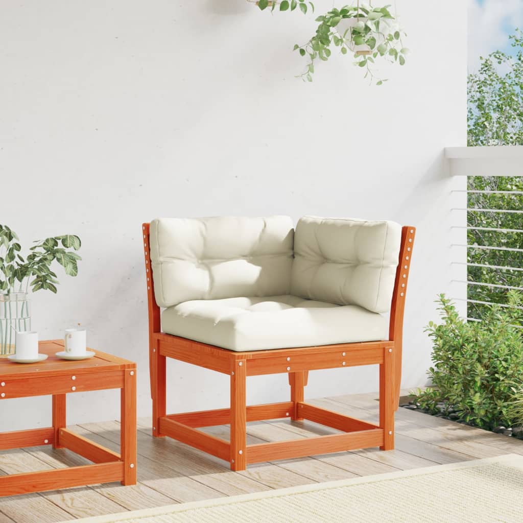 Garden Sofa | Wax brown | Solid pine wood, Polyester | 73x73x78 cm