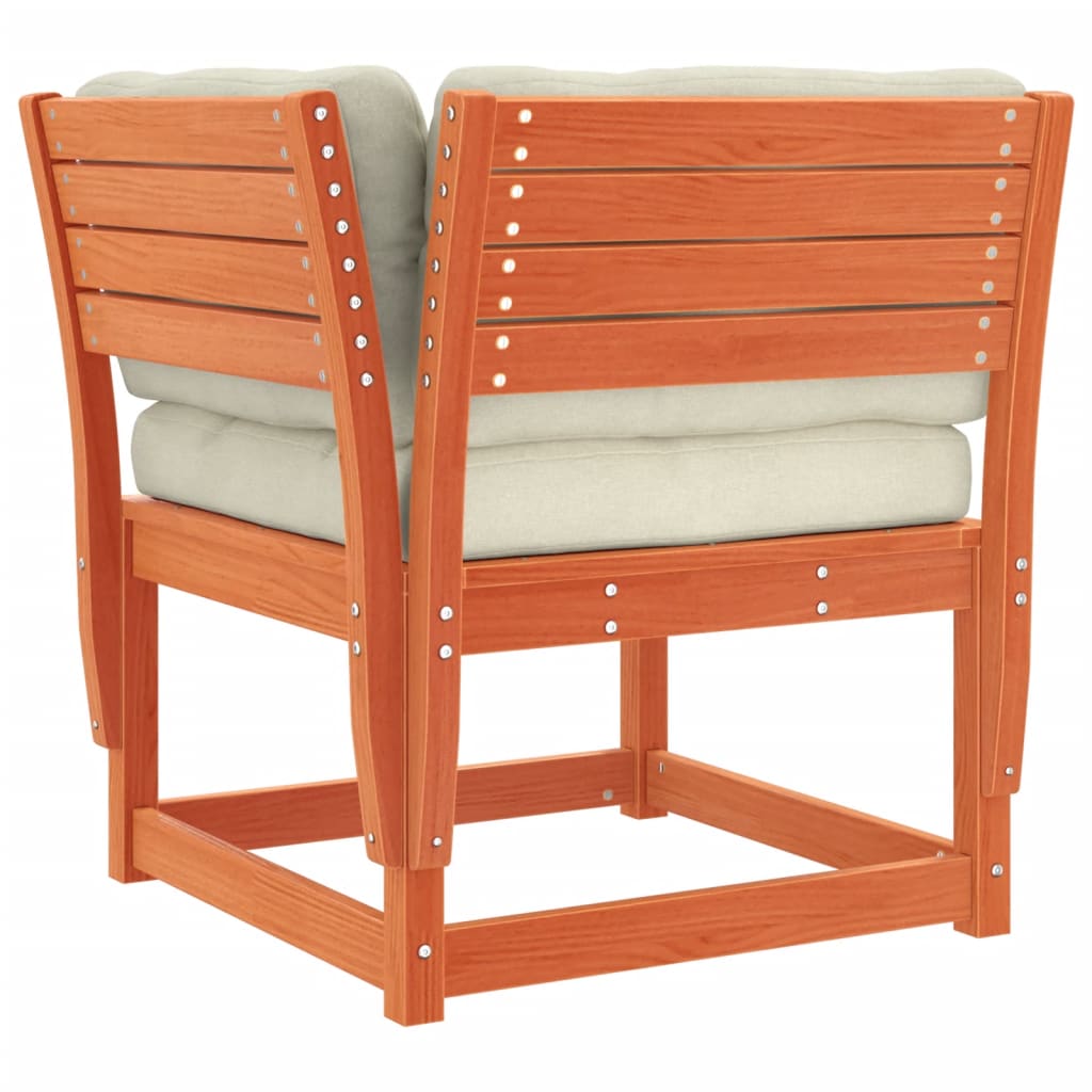 Garden Sofa | Wax brown | Solid pine wood, Polyester | 73x73x78 cm