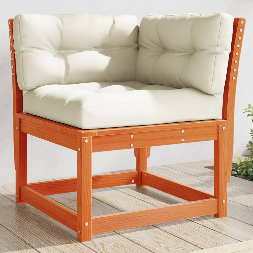 Garden Sofa | Wax brown | Solid pine wood, Polyester | 73x73x78 cm
