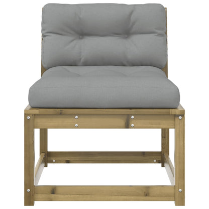 Garden Sofa | Grey | Solid pine wood, Polyester cushions | Single