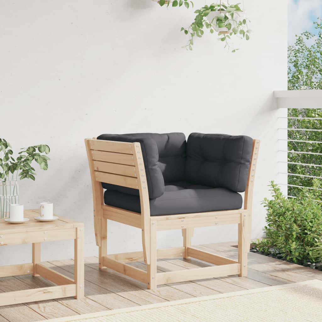 Garden Sofa | Anthracite | Solid pine wood | Medium | Modular