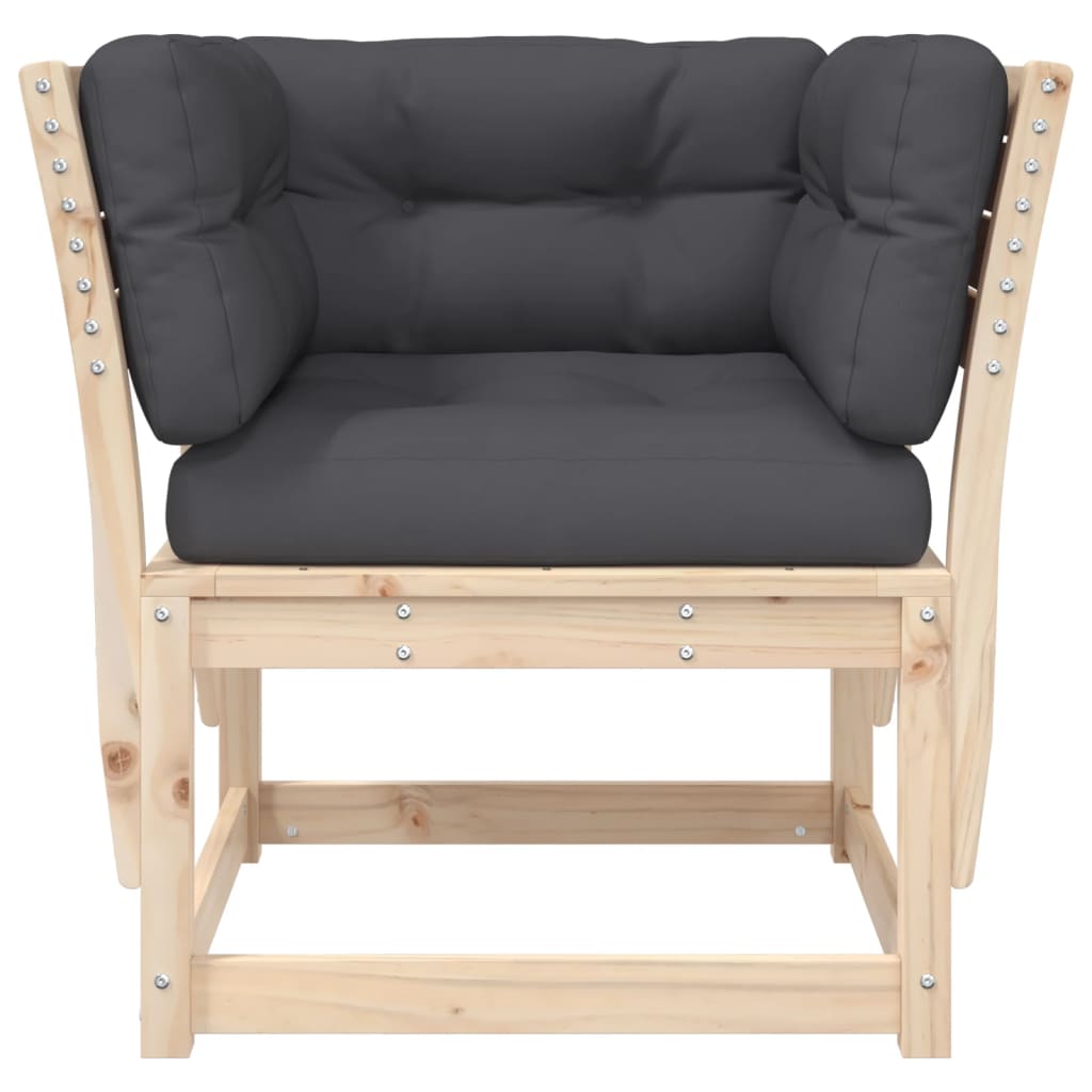 Garden Sofa | Anthracite | Solid pine wood | Medium | Modular
