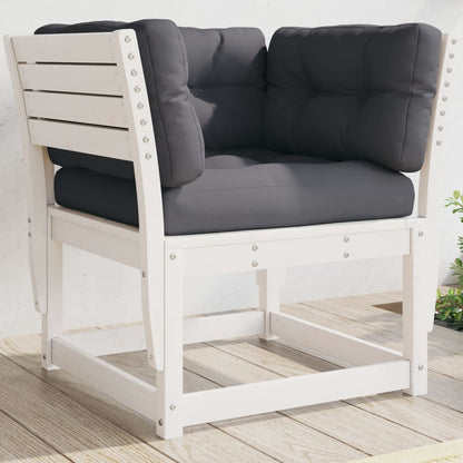 Garden Sofa | White, Anthracite | Solid pine wood, Polyester | Medium
