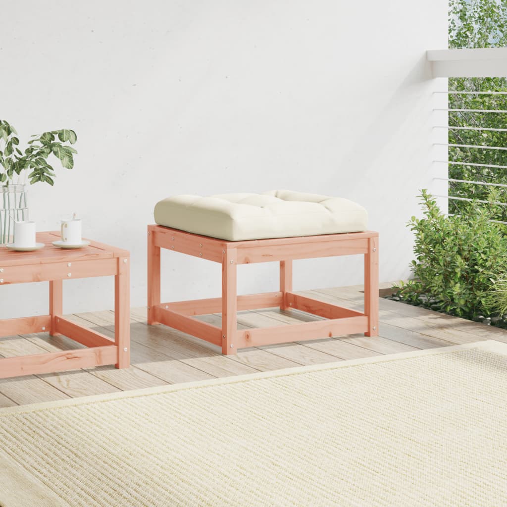 Garden Footstool | Cream white | Solid douglas wood | Medium | Modular