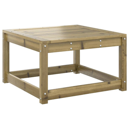 Garden Footstool | Grey, Natural Wood