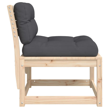 Garden Sofa | Set of 2 | Anthracite | Solid Pine Wood | Medium | Modular