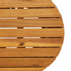 Patio Side Table Drum Shape Beige Poly Rattan and Solid Wood