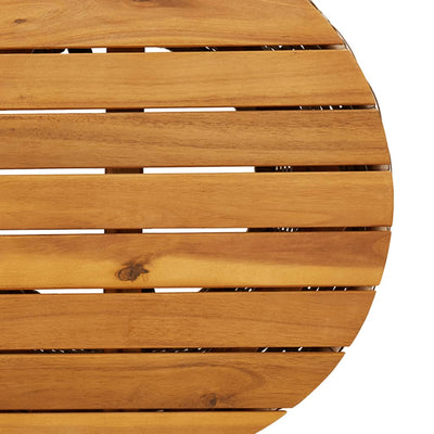 Patio Side Table Drum Shape Beige Poly Rattan and Solid Wood