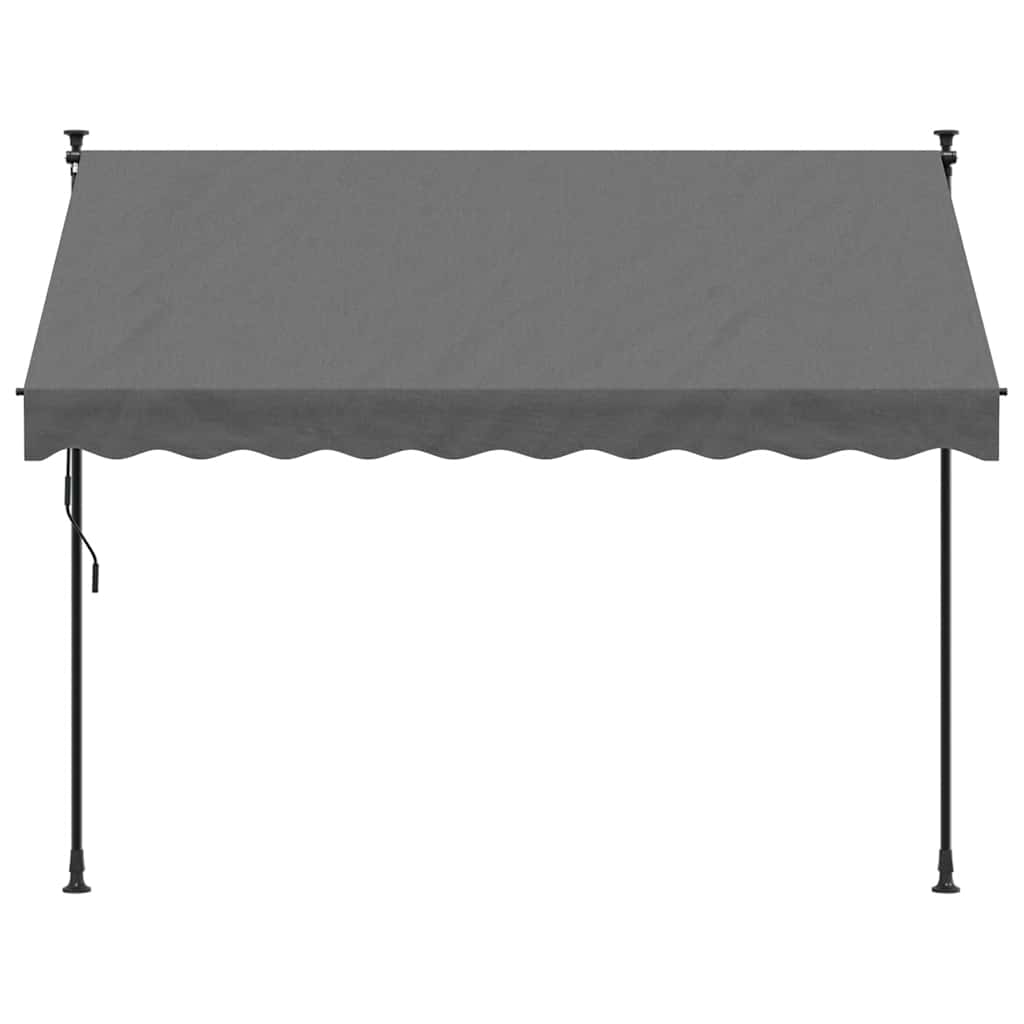 Retractable Awning Anthracite 250x150 cm Fabric and Steel