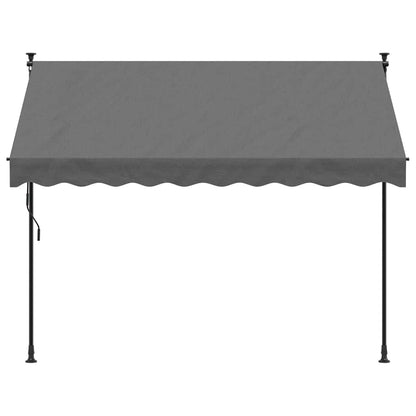 Retractable Awning Anthracite 250x150 cm Fabric and Steel