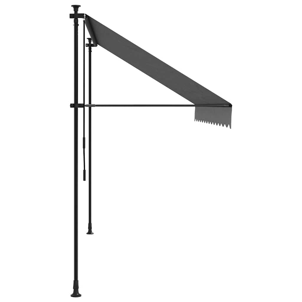 Retractable Awning Anthracite 300x150 cm Fabric and Steel