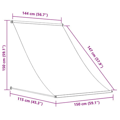 Retractable Awning Anthracite 150x150 cm Fabric and Steel