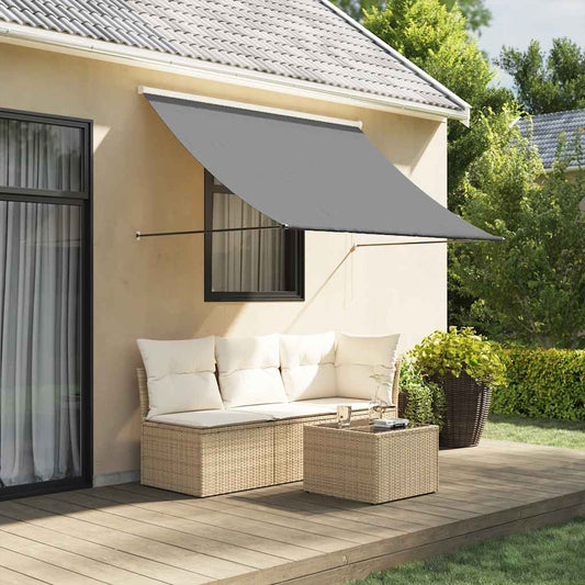 Retractable Awning | Anthracite | Steel, Polyester | 250x150 cm