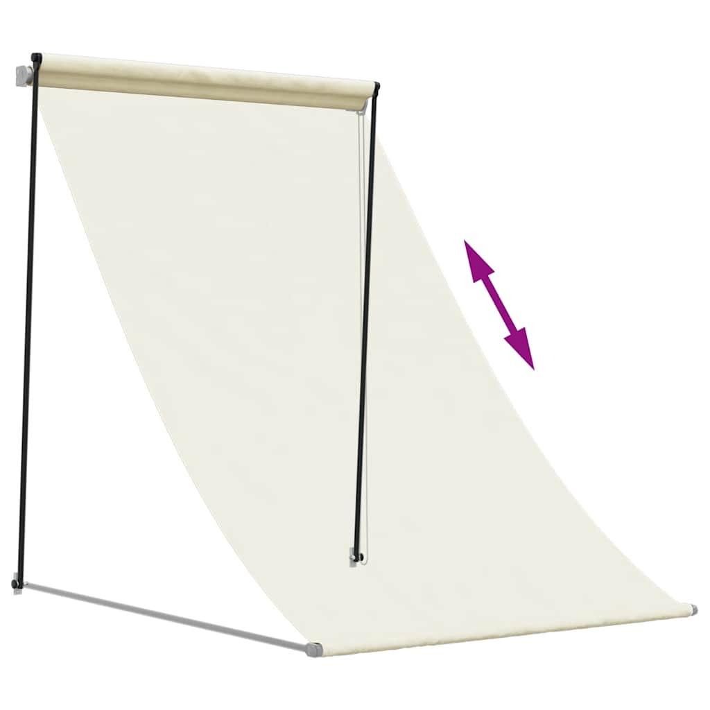 Retractable Awning Cream 100x150 cm Fabric and Steel