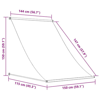 Retractable Awning Cream 150x150 cm Fabric and Steel