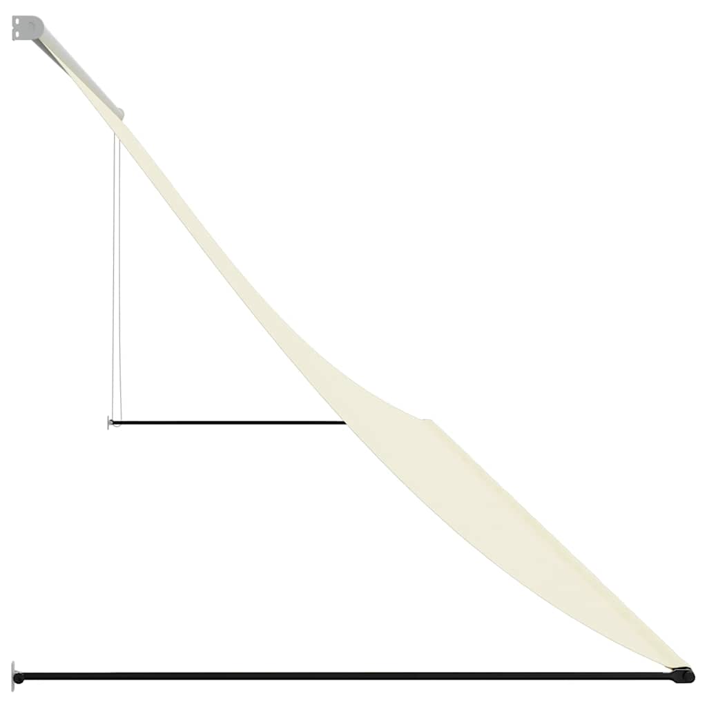 Retractable Awning Cream 400x150 cm Fabric and Steel