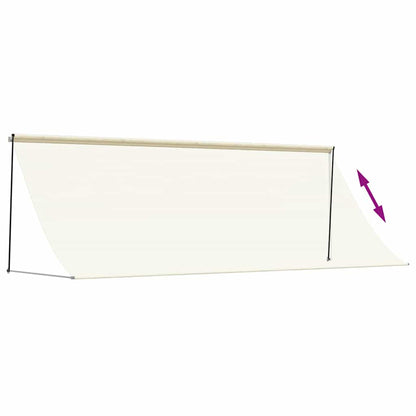 Retractable Awning Cream 400x150 cm Fabric and Steel