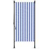 Outdoor Roller Blind Blue and White 120x270 cm Fabric&Steel