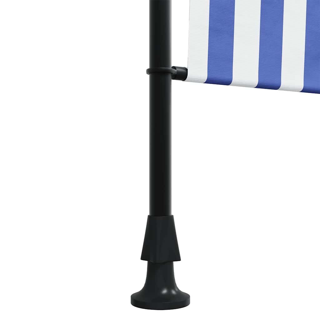 Outdoor Roller Blind Blue and White 150x270 cm Fabric&Steel