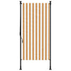 Outdoor Roller Blind Orange and White 100x270 cm Fabric&Steel