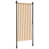 Outdoor Roller Blind Orange and White 100x270 cm Fabric&Steel