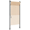 Outdoor Roller Blind Orange and White 100x270 cm Fabric&Steel