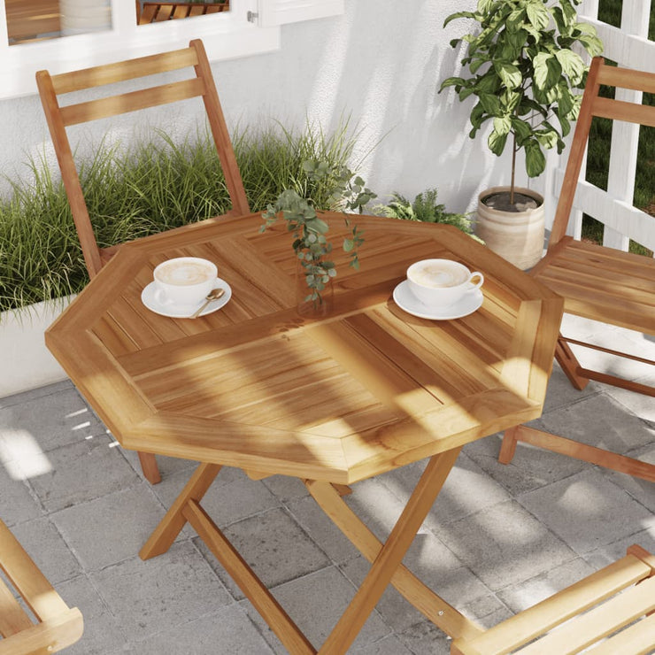 Table Top 80x80x2.5 cm Octagonal Solid Wood Teak