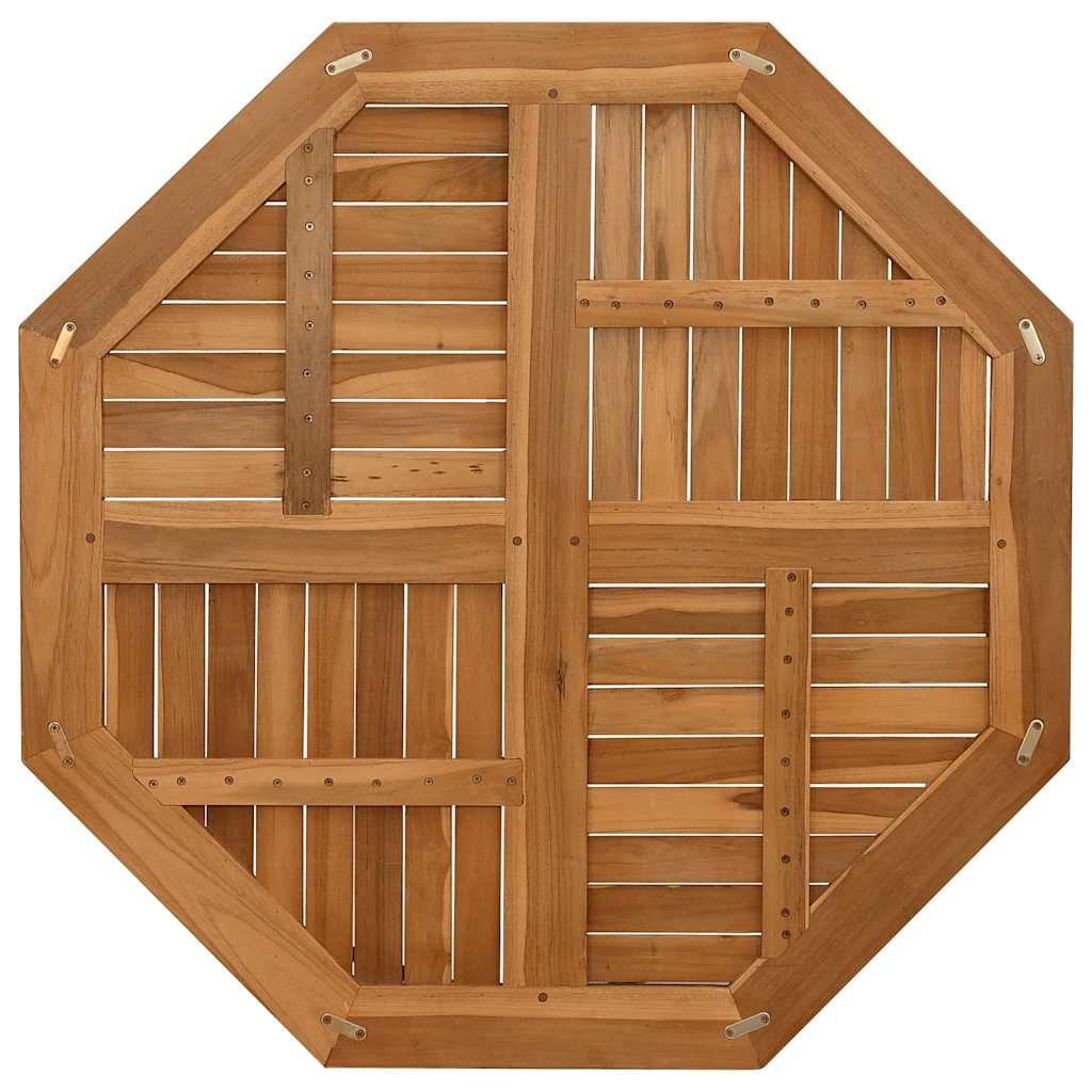 Table Top 90x90x2.5 cm Octagonal Solid Wood Teak