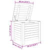 Storage Box with Lid RANA White 60x49x54 cm Solid Wood Pine