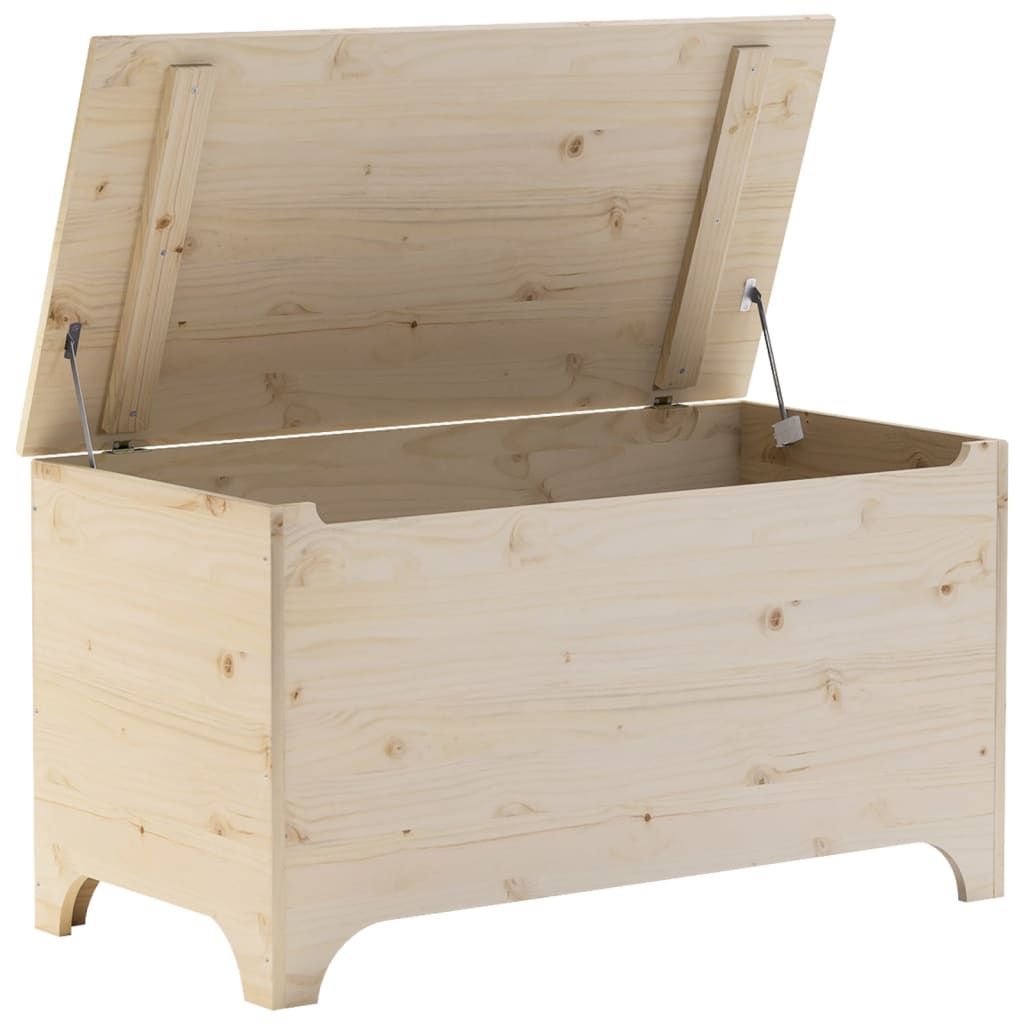 Storage Box with Lid RANA 100x49x54 cm Solid Wood Pine