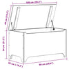 Storage Box with Lid RANA White 100x49x54 cm Solid Wood Pine