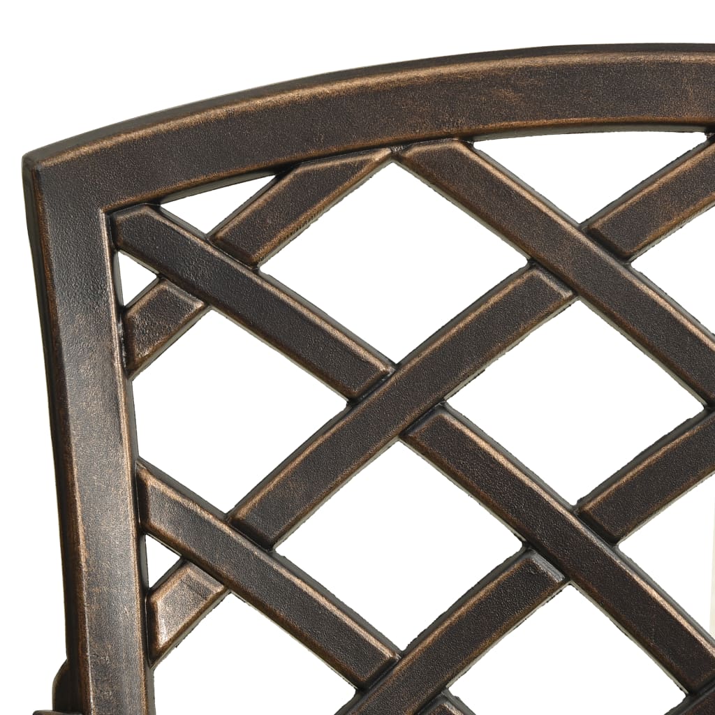 Patio Chairs 6 pcs Cast Aluminum Bronze