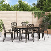 Patio Chairs 6 pcs Cast Aluminum Bronze