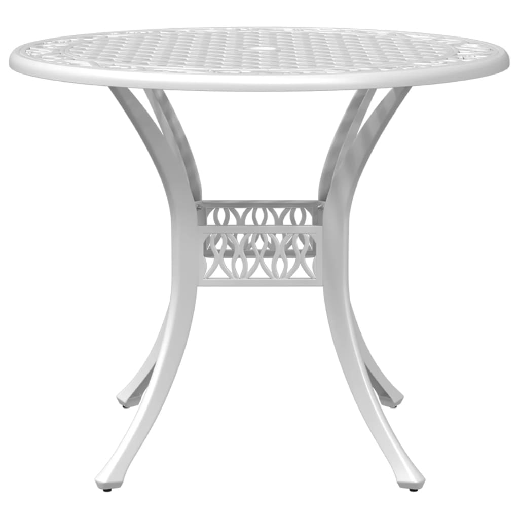 Garden Dining Set | White | Cast Aluminium | 5 Piece Set |  Ergonomic