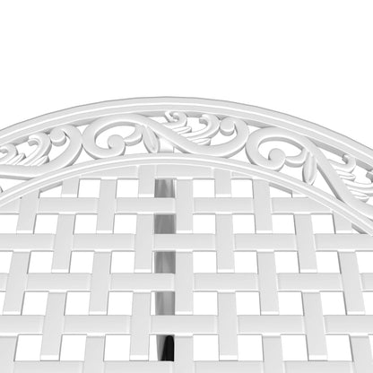 Garden Dining Set | White | Cast Aluminium | 5 Piece Set |  Ergonomic