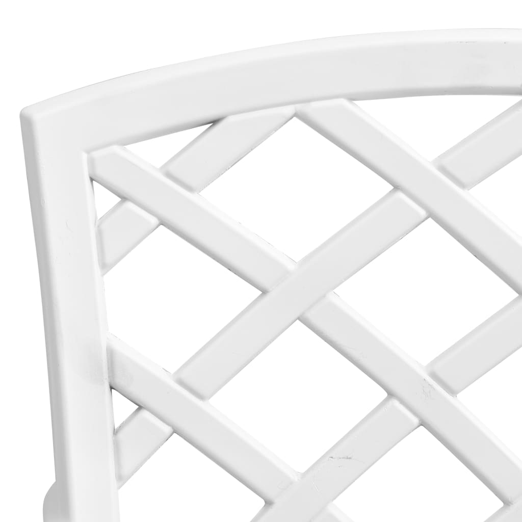 Garden Dining Set | White | Cast Aluminium | 5 Piece Set |  Ergonomic