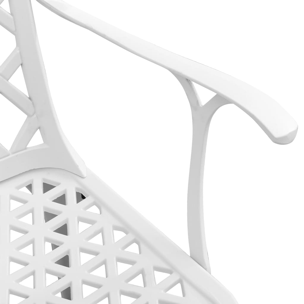 Garden Dining Set | White | Cast Aluminium | 5 Piece Set |  Ergonomic