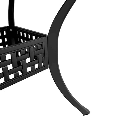 Garden Dining Set | Black | Cast aluminium | Durable