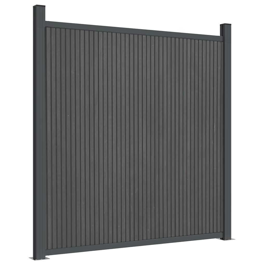 Fence Panel WPC Grey 180x186 cm