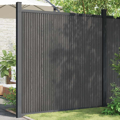 Fence Panel WPC Grey 180x186 cm