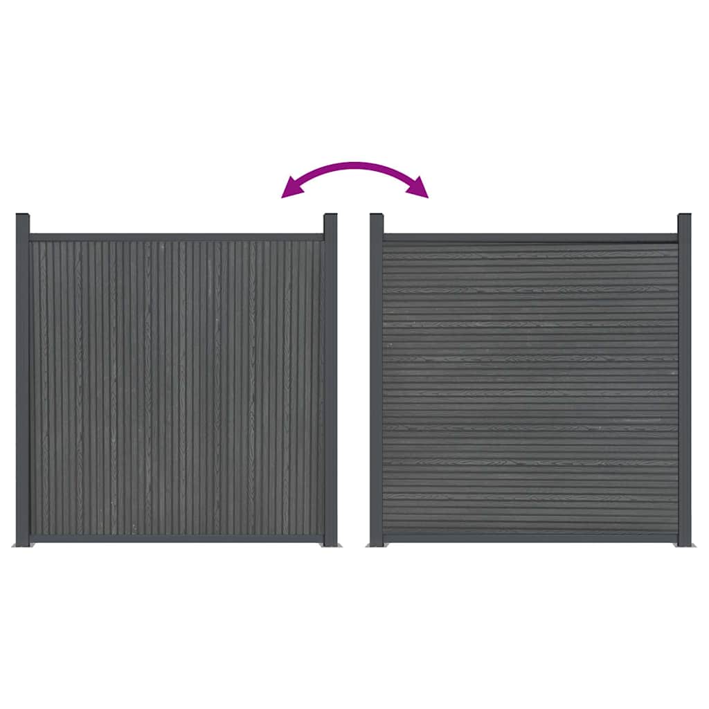 Fence Panel WPC Grey 180x186 cm
