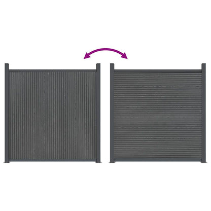 Fence Panel WPC Grey 180x186 cm