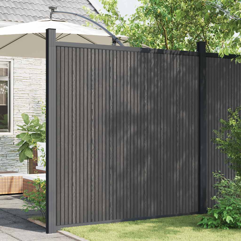 Fence Panel WPC Grey 180x186 cm