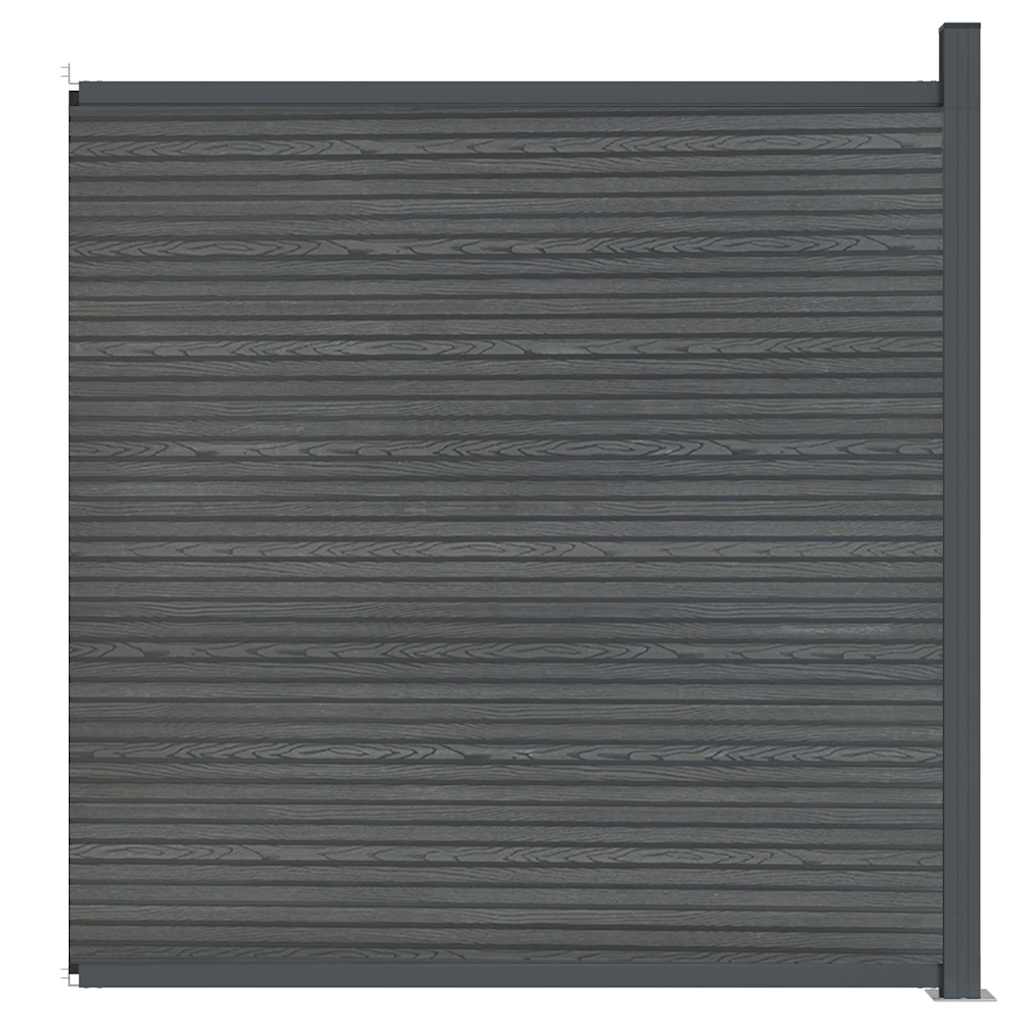 Fence Panel WPC Grey 173x186 cm