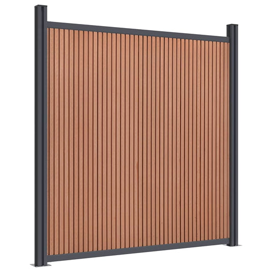 Fence Panel WPC Brown 180x186 cm